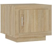 vidaXL Mesa de centro madera de ingeniería 51x50x45 cm Blanco, Negro, Roble Sonoma Mesita de Salón o Comedor o Auxiliar Mesa de Café Meuble Salón