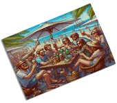 MERCHANDMANIA PUZZLE DE TAMAÑO APROX. A4 DE 24 PIEZAS playa amigos fiesta chiringuito verano beach club rompecabezas puzle para adulto