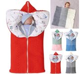 Manta para bebé recién Nacido, Manta de Cochecito de bebé, Saco de Dormir cálido de Invierno para bebés o niños de 0-12 Meses