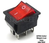 1PCS rocker switch KCD4 4PIN 6PIN 2 / 3 position ON-OFF Mini with light cat-eye 220V LED rocker switch button 16A 30A 250VAC 20A