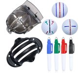 Juego de 6 marcadores para dibujar Líneas de Pelotas de golf, delineadores de Pelotas de golf, herrajes para Marcar Pelotas de golf