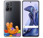 Funda Silicona Transparente para Xiaomi 11T 5G / 11T Pro 5G diseño Leopardo Dibujos