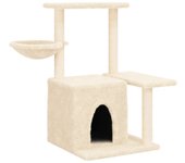 Rascador para Gatos con postes de isal color crema 83 cm