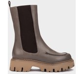 Pedro Miralles Botines de piel. modelo SHANGHÁI en tonos Marrones. Hecho a mano en España.