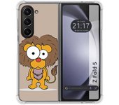 Funda Silicona para Samsung Galaxy Z Fold 5 5G diseño Leon Dibujos