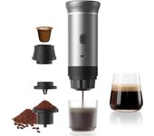 Cafetera espresso portátil para camping, máquina de café expreso, Eléctrica, 3 en 1, cafetera en Polvo para el hogar, Viajes, camping