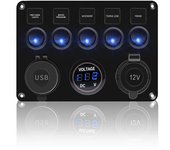 5 Gang 8 Gang Button Rocker Toggle Switch Panel Usb Control For Car Truck Marine Boat RV ATV UTV Camper Caravan Circuit Breaker