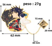 Jujutsu Kaisen Gojo Satoru Ryomen Sukuna Cosplay Brooch Badge Prop Anime Chain Metal Man Woman Pin Props Cartoon Accessories