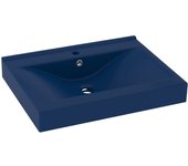 vidaXL Lavabo de Lujo Agujero de Grifo Cerámica 60x46 cm Tocador Color matte dark brown,  matte light blue,  matte cream y mas