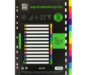 GRAFOPLAS JUEGO SEPARADORES A4 12 POSICIONES BITS&BOBS FLUOR BITS&BOBS 23