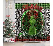 Christmas Cartoon Bathroom  Shower Curtain  Waterproof fabric bathroom Curtain With 12 Hooks Sunflower Home Deco Free Ship