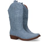 Davinia Shoes Bota de Tacon para Mujer, Comodos, con Bordado, estilo Cowboy Shoes&Blues.es C19004-Azul