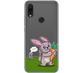 Tumundosmartphone Funda Gel Transparente para Xiaomi Redmi 7 diseño Conejo Dibujos