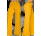 Elegant High Waist Flared Women Pants Office Casual Crisscross Sheer Mesh Patch Mesh Patch Casual Trousers Women Clothes