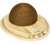 PawHut Juguete Rascador Interactivo, Juguete para Gatos de Diseño 2 en 1 con Pista de Mármol y Tabla Rascadora, Mueble Rascador para Gatos, Yute, Madera de Pino, Natural+Café, 39,5 x 32,5 x 14,5 cm