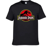 Men's Jurassic Park  Graphic T-Shirt Printed Cotton Shirt Casual Funny Summer Short Sleeves Men Clothing Oversized T Shirt