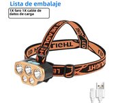 8LED Powerful Rechargeable Head Flashlight for Fishing Led Headlamp Camping Headlights Hunting Torch Hiking Front Lanterns
