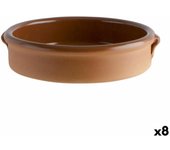 Cazuela Cerámica Marrón (20 cm) (8 Unidades)