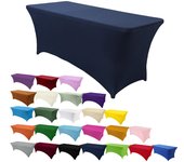 4FT/6FT/8FT Spandex Table Cover Table Universal Fitted Stretch Tablecloth for Party, Banquet, Wedding and Events
