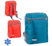 LILI HOME Nevera Portátil de Tela - Colección SHINE (Color Azul y Naranja) - Alimentos y Bebidas Frescas - Aislamiento Térmico - Dimensiones Espaciosas - Portabilidad Ligera - Cierre Seguro - Bolsillos Adicionales - Fácil de Limpiar