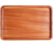Platos de madera para la cena, platos redondos de sándalo, bandejas, platos clásicos muy duraderos, fáciles de limpiar y ligeros para platos de refrigerio, postre, inauguración de la casa, aptos para lavavajillas (cuadrado 35 * 24 * 2 cm)
