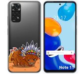Funda Silicona Transparente para Xiaomi Redmi Note 11 / 11s diseño Bufalo Dibujos