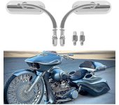La motocicleta Chrome Espejos remótisores Redondo compatible con Harley Davidson Fatboy Dyna Street GLIDE Road King Softail