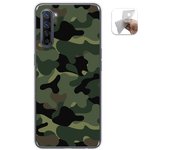 Tumundosmartphone Funda Gel Tpu para Oppo Find X2 Lite diseño Camuflaje Dibujos