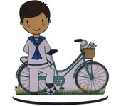 Disok FIGURA PASTEL COMUNIÓN BICICLETA NIÑO - Original y Decorativo