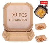 100/50pcs Non-Stick Air Fryer Disposable Paper Liners,Compatible with Most Air Fryer Models,Baking Sheets for Baking,Frying Food