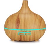 Humidificador Ultrasónico de Aromaterapia con Luz LED de Color para Estudio de Yoga, Hogar, Oficina, Bebé - Amarillo