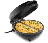 Freidora de Bocados antiadherente, para hacer frittata Máquina, snacks,postres,freidora de 6,5 pulgadas, inxifiable Maple y Negro