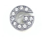 Diamond Shoe Charms Glitter Rhinestone Letter Silver Crystal Alphabet Shoe Decorations Jewelry Slider Bracelet Wristbands