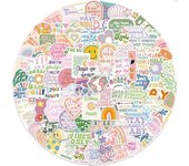 10/30/50/100PCS ins Pink Motivational Phrase Stickers Graffiti Decals DIY Motorcycle Luggage Skateboard Toy Waterproof Sticker