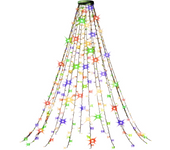 Guirnalda de luces para árbol de Navidad, 2 m, 16 ramas, 400 luces LED, con 8 modos y temporizador, para decoración de árboles de Navidad