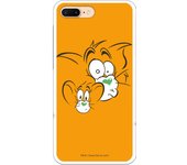 Funda original compatible con iPhone 7 Plus o iPhone 8 Plus con un diseño de T&J Fondo Naranja