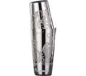 Stainless Steel Boston Shaker Tin with Etched Pattern Cocktail Shaker Martini Shaker Drink Mixer Professional Bartender Kits