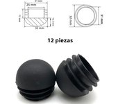 12 Pcs Round Furniture Feet End Blanking Insert Pads Table Chair Leg Tube Tip Caps Plugs Plastic Home Floor Protector