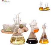 Aceitera antigoteo Botella de almacenamiento de aceite de cocina de vidrio, aceite de oliva, aceite de sésamo, vino de cocina, botella de aceite de vidrio especial para aceite de Chile