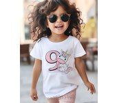 Unicorn Birthday Shirt 1-9 Birthday T-Shirt Wild Tee Girls Party T Shirt Unicorn Theme Clothes Kids Gifts Fashion Tops Tshirt