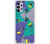 Funda compatible con Samsung Galaxy A32 5G - Geometría Abstracta fondo Azul