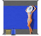 Manta de Playa resistant a la arena de gran tamaño, 79 ''× 83'', Tapete de Playa extragrande, Tapete de picnics portáril para Viajes, campamentos, senderismo, artículos Esenciales de Playa livianos, tapete familiar resistente a Agua de Nailon 210T