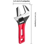 1-Pack Adjustable Wrench, 6-inch and 8-inch Large Open End Wrench, Bathroom Short Handle Wrench Plumbing Repair Hand Tools