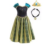 Exquisite Frozen Anna Coronation Gown Toddler Snow Queen Halloween Princess Dress Girl Make up Party Birthday Fancy Elsa Costume