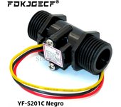 Water Flow Sensor Switch G1/2" Fluid Flow Meter Water Control Transparent Enclosure DC 5-15V Use For Water Heaters YF-S201C
