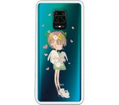 Funda compatible con Xiaomi Redmi Note 9S - Note 9 Pro - Nina fondo corazones