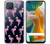 Tumundosmartphone Funda Gel Transparente para Oppo Reno 4Z 5G diseño Flamenco Dibujos