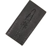 Cartera larga de mano con estampado de cocodrilo para hombre, nueva cartera con bisagra.