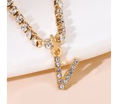 Tiny A-Z Initial Letter Anklets For Women Fashion Zircon Rhinestone Tennis Chain Anklet Bracelet Summer Beach Barefoot Jewelry
