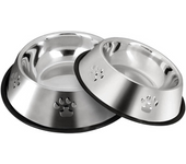 MAGIC SELECT 2x Cuencos para Perros con Base Antideslizante. Comedero para Mascotas de Acero Inoxidable. Bebedero para Gatos Hipoalergénico. Fácil de Limpiar y Apto para Lavavajillas